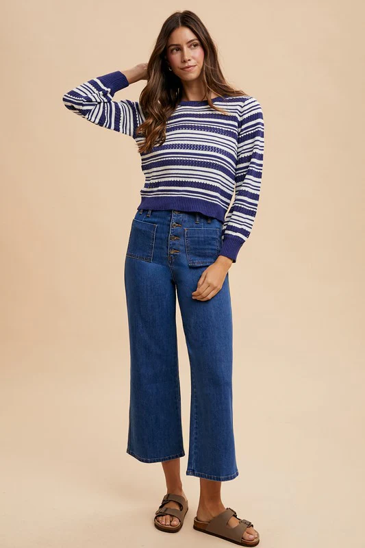 Wear Button Fly High Waist Jeans