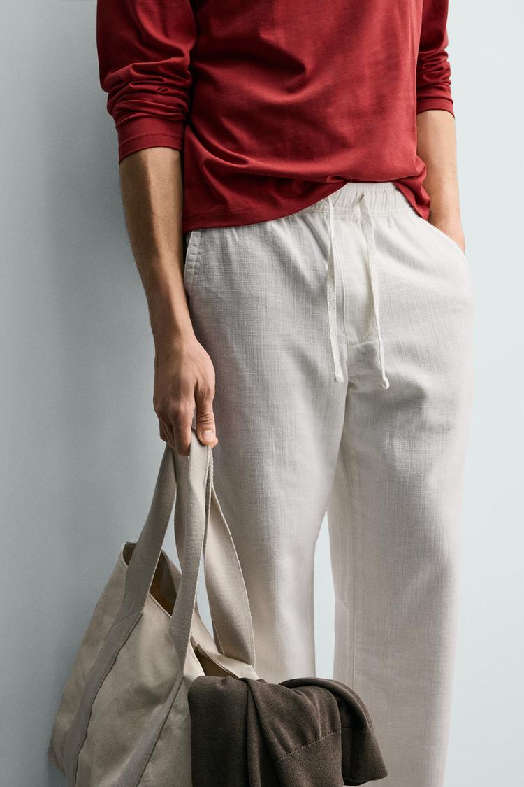 Men's Relaxed Fit Textured Pants