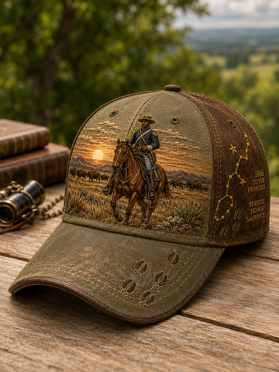 Buffalo Soldiers 1866 Heritage Art Print Vintage Baseball Cap