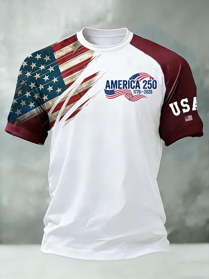 Men'S And Women'S Casual 250Th Anniversary Founding Celebration Raglan T-Shirt