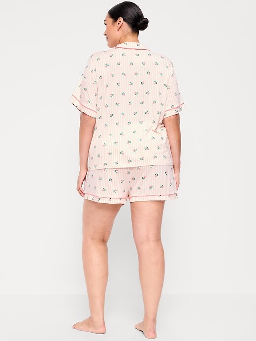 Sunday Sleep Knit Jersey Short Set Pink Floral