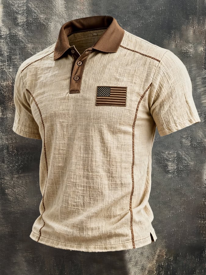 Men'S Retro Color-Block 