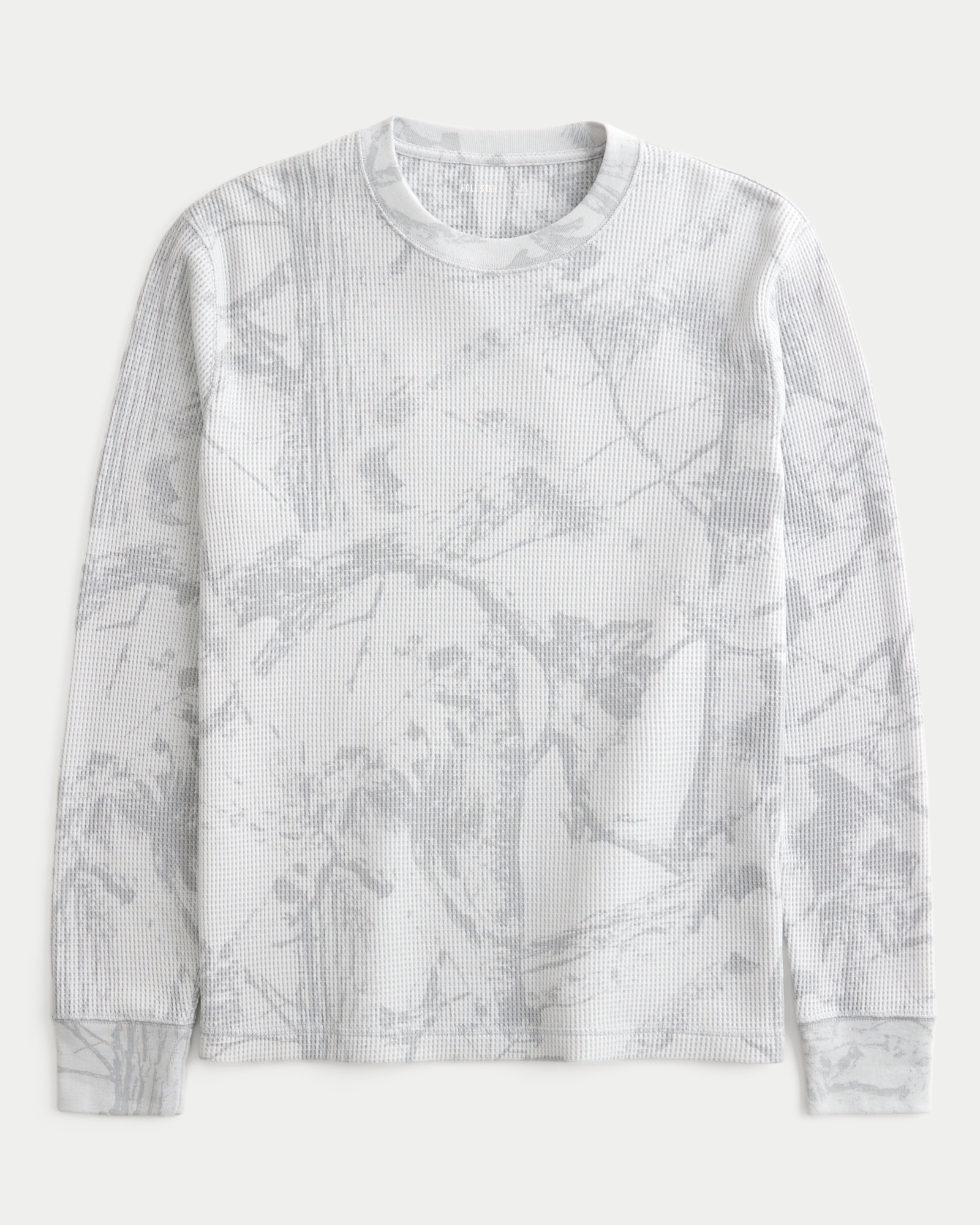 Relaxed Thermal Long-Sleeve Camo Crew Shirt