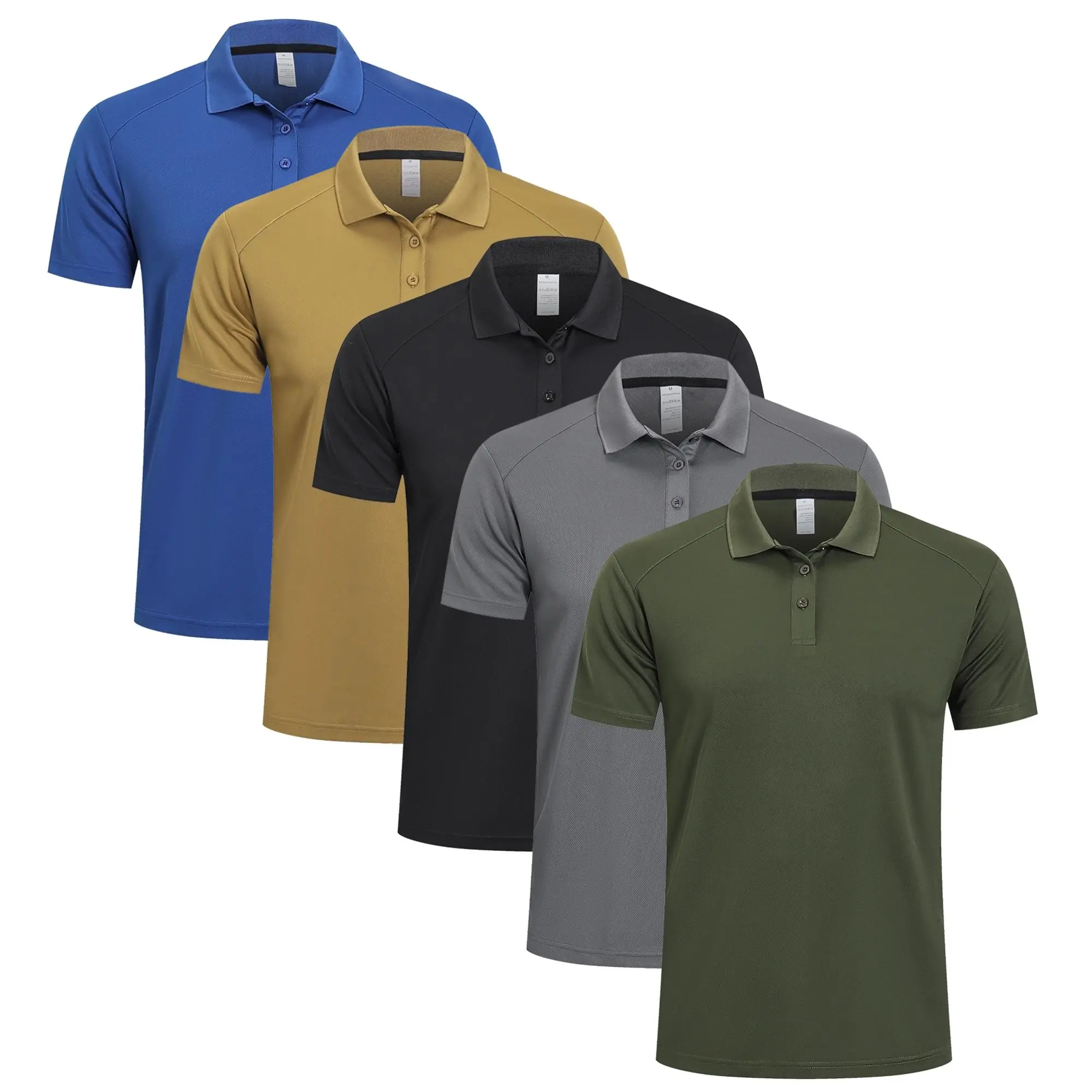 [We recommend sizing up] Men's Solid-Color Sports Polo Shirt
