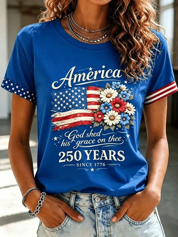 Women's America 1776-2026 Freedom Print T-shirt