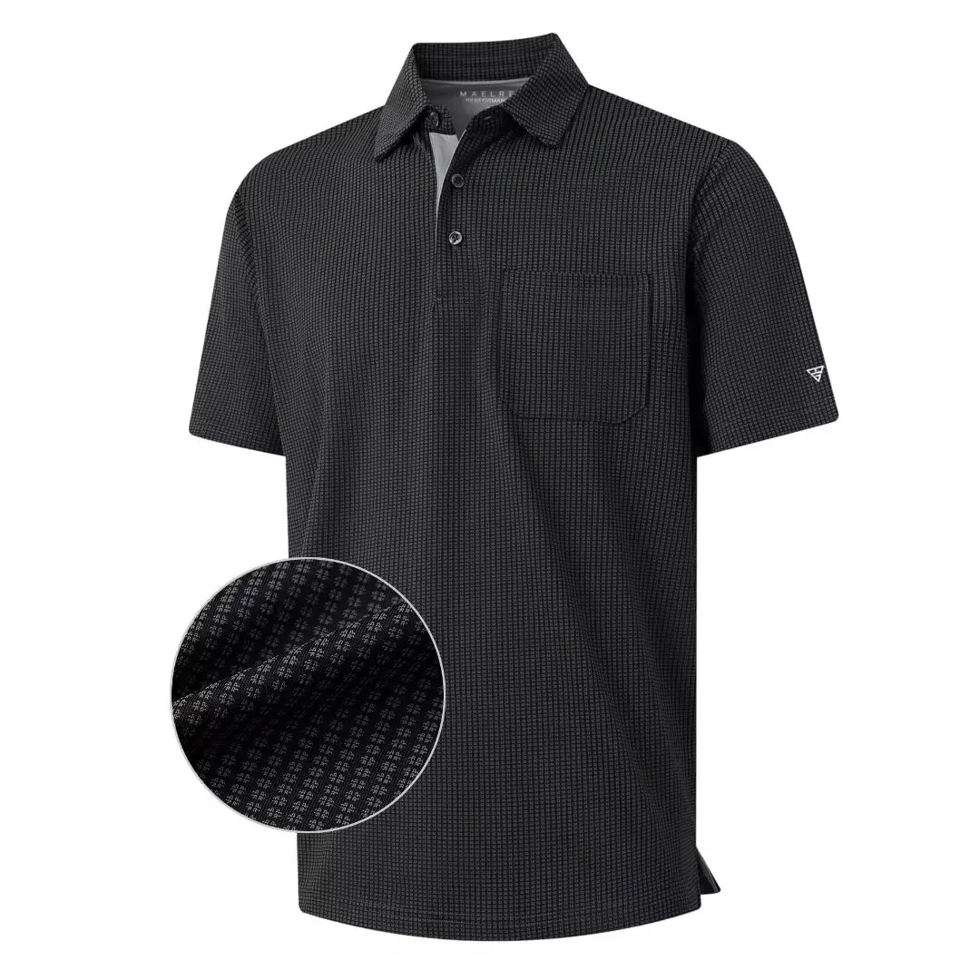 Men's Jacquard Pocket Polo Shirt