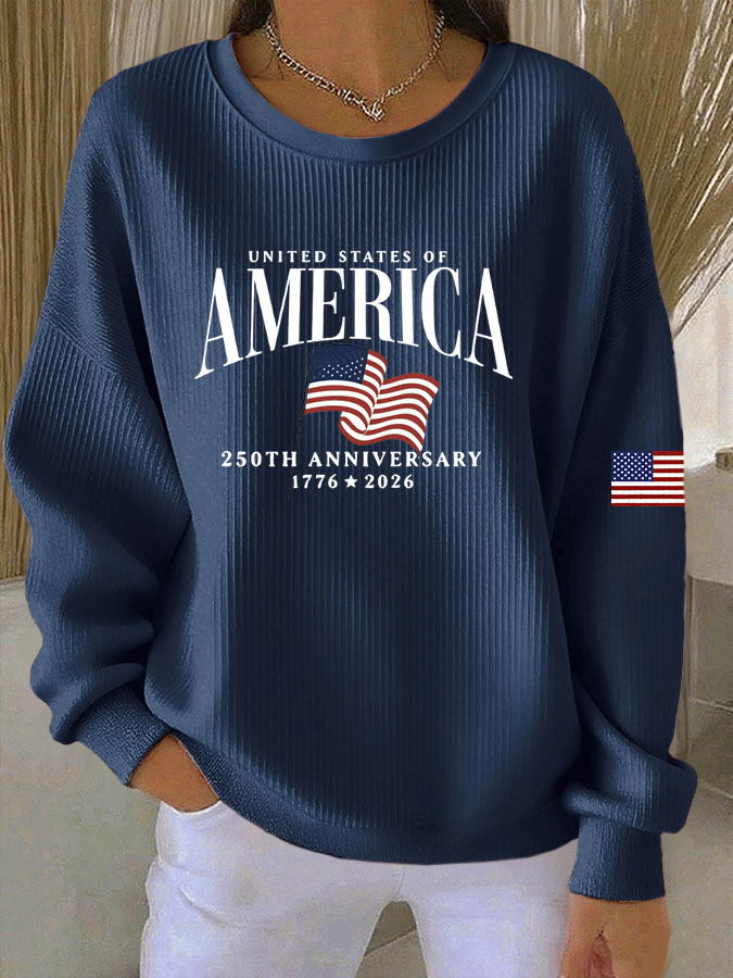 Women's Casual Print Long Sleeve Knit Top