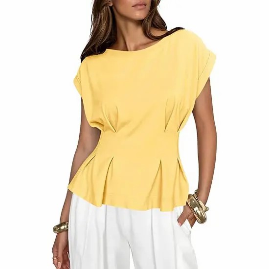 Women's Soft Peplum Casual Top