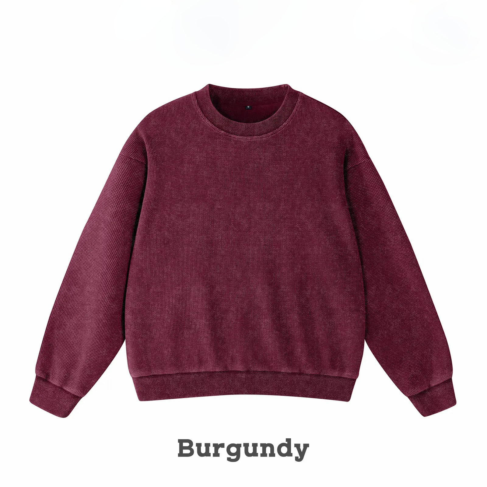 Unisex Acid Wash Oversized Sweatshirt – Loose Fit Cotton Vintage Crew Neck Pullover
