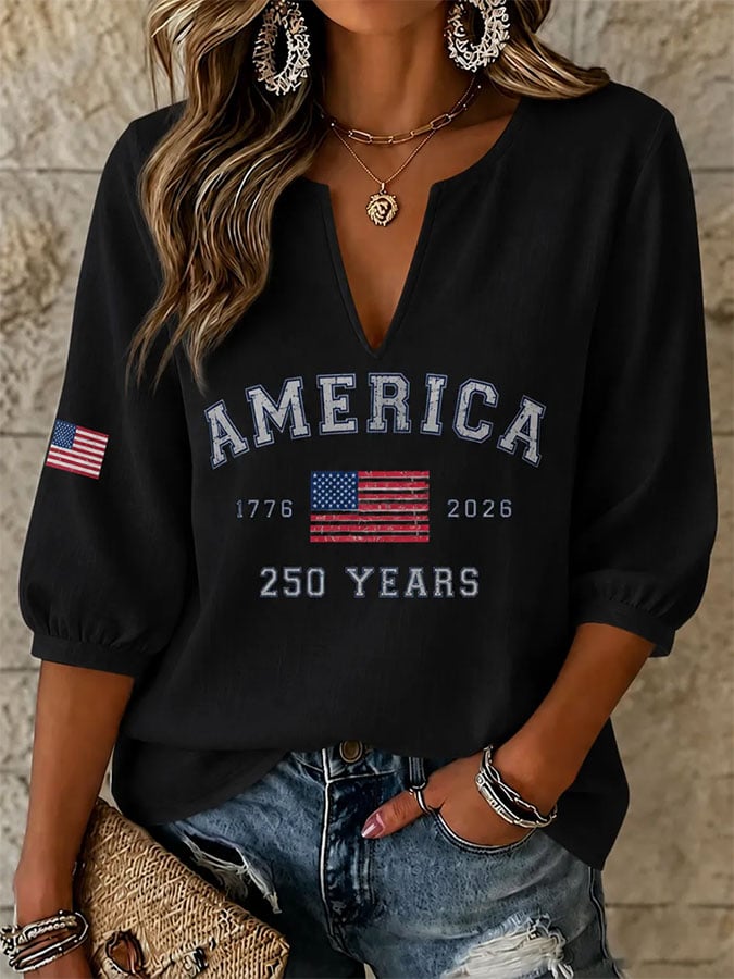 Women's Vintage Print Top