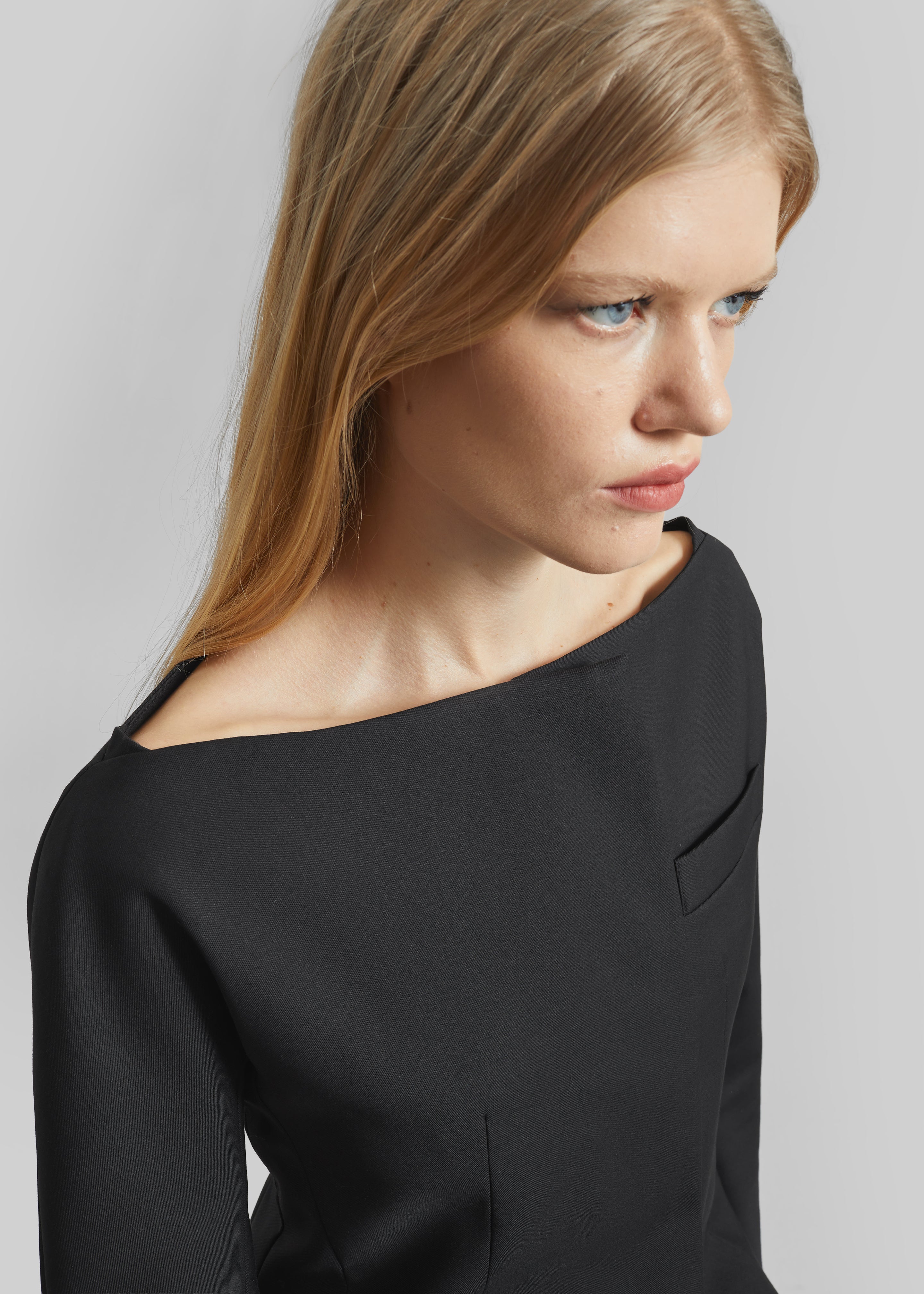 Troense Boatneck Tailored Blazer - Black