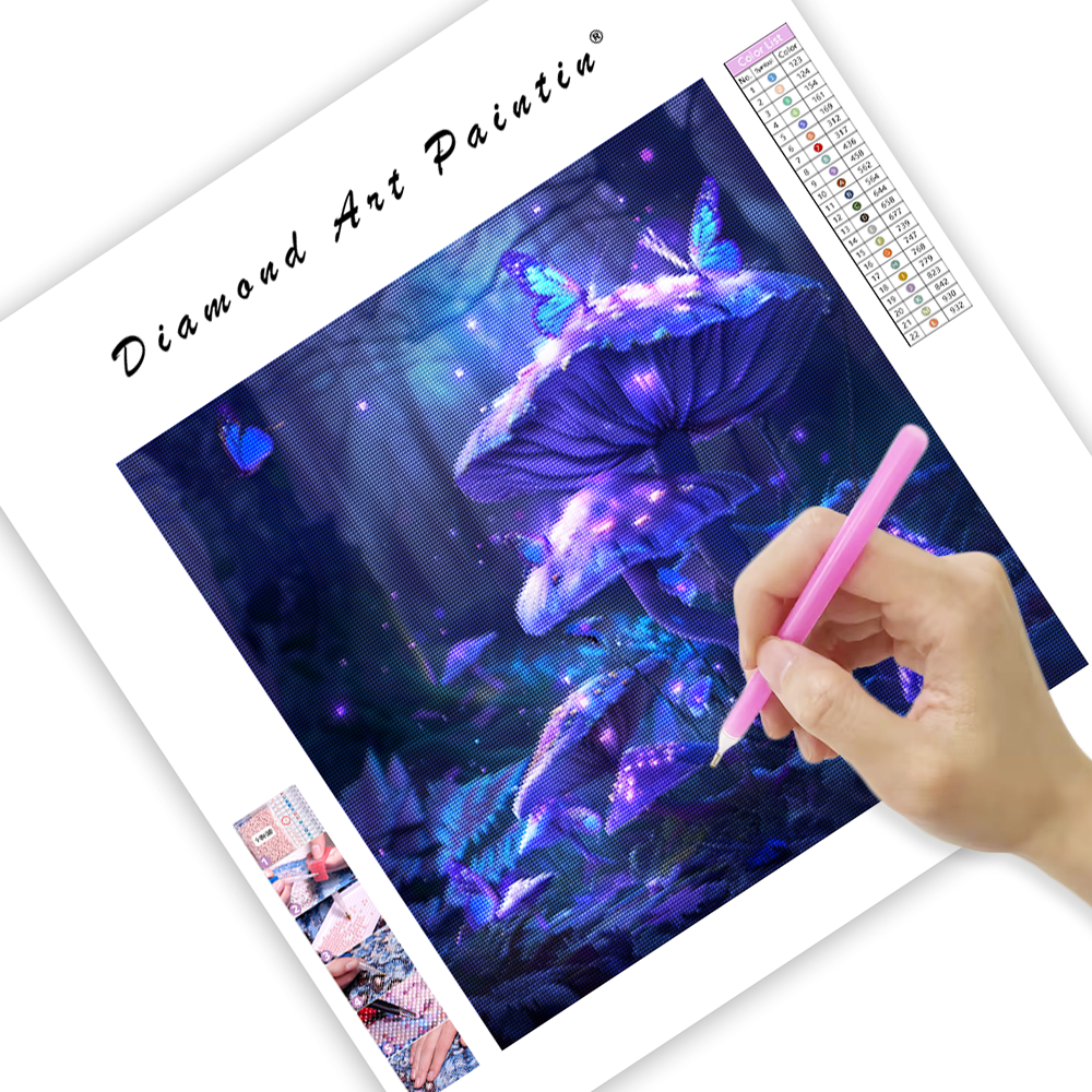 Enchanted Mushroom Glow - Diamond Painting
