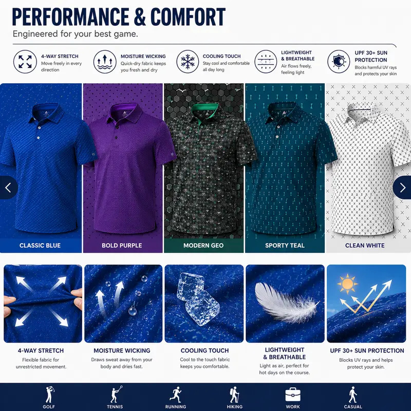 Men's Short-Sleeve Golf Polo Shirt