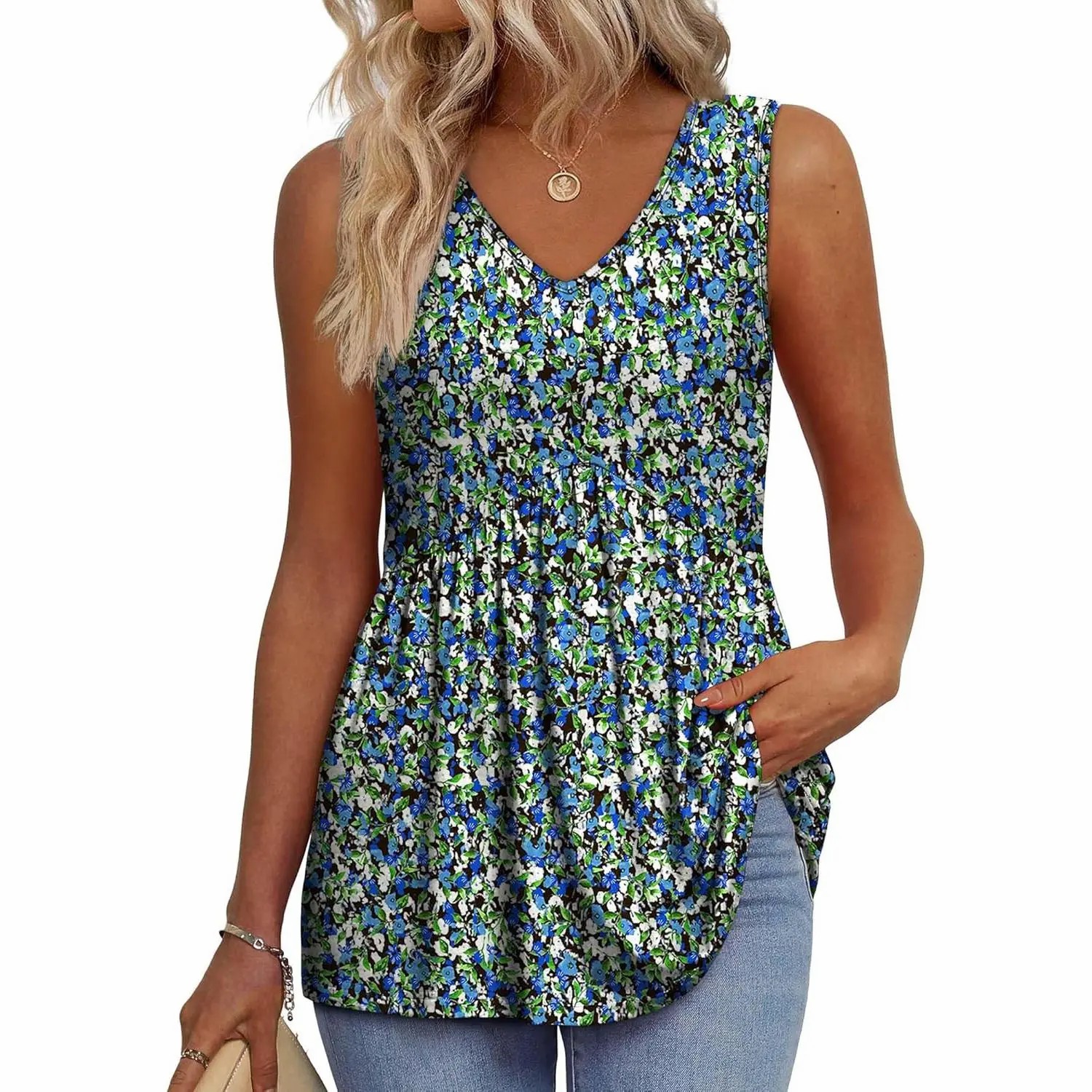 ✨Womens Tank Tops 2026 Flowy Peplum Tops Dressy Fabric Stretchy tank tops | No fear of belly fat✨