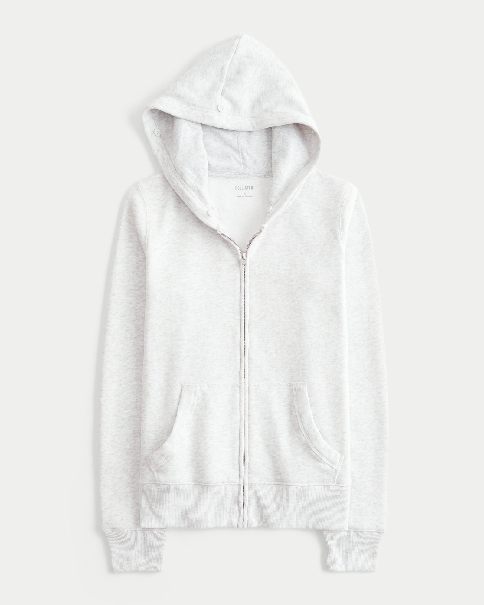 Faux Fur Trim Zip-Up Hoodie