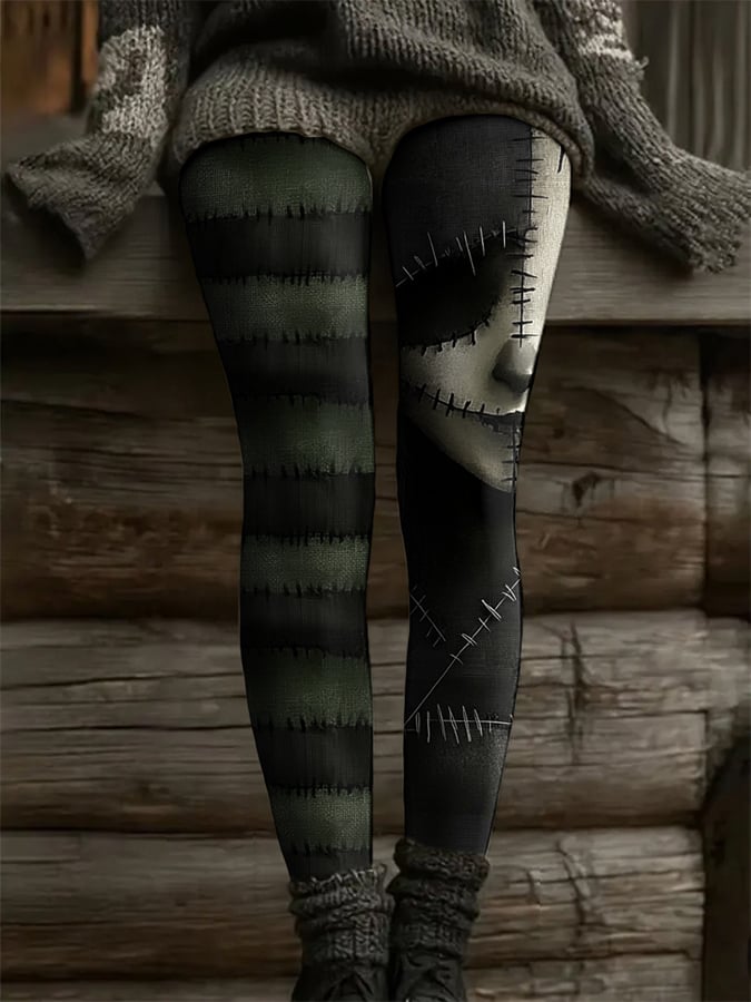 Vintage Halloween Art Leggings