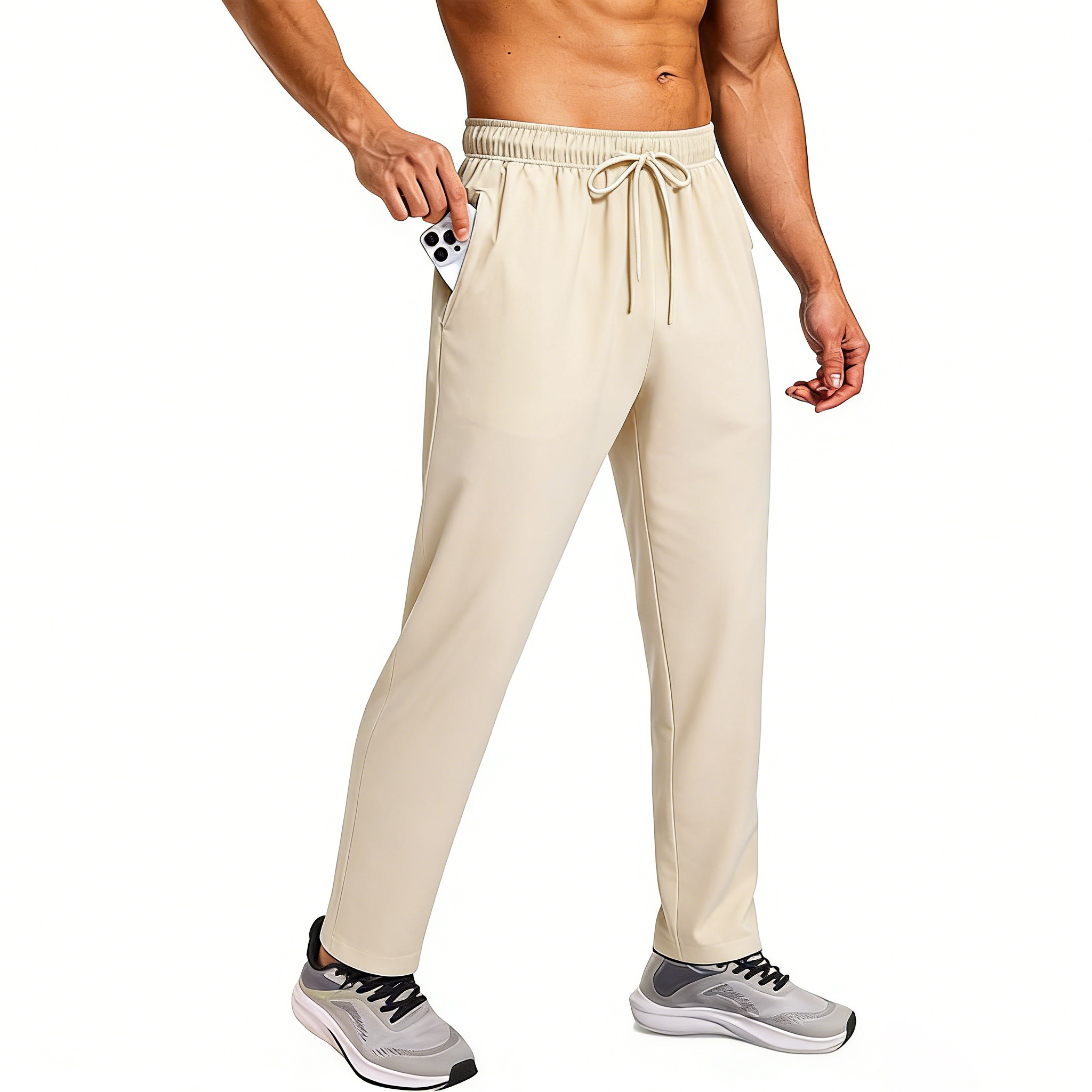 Men's Water-Repellent Quick-Dry Zipper Pocket Joggers