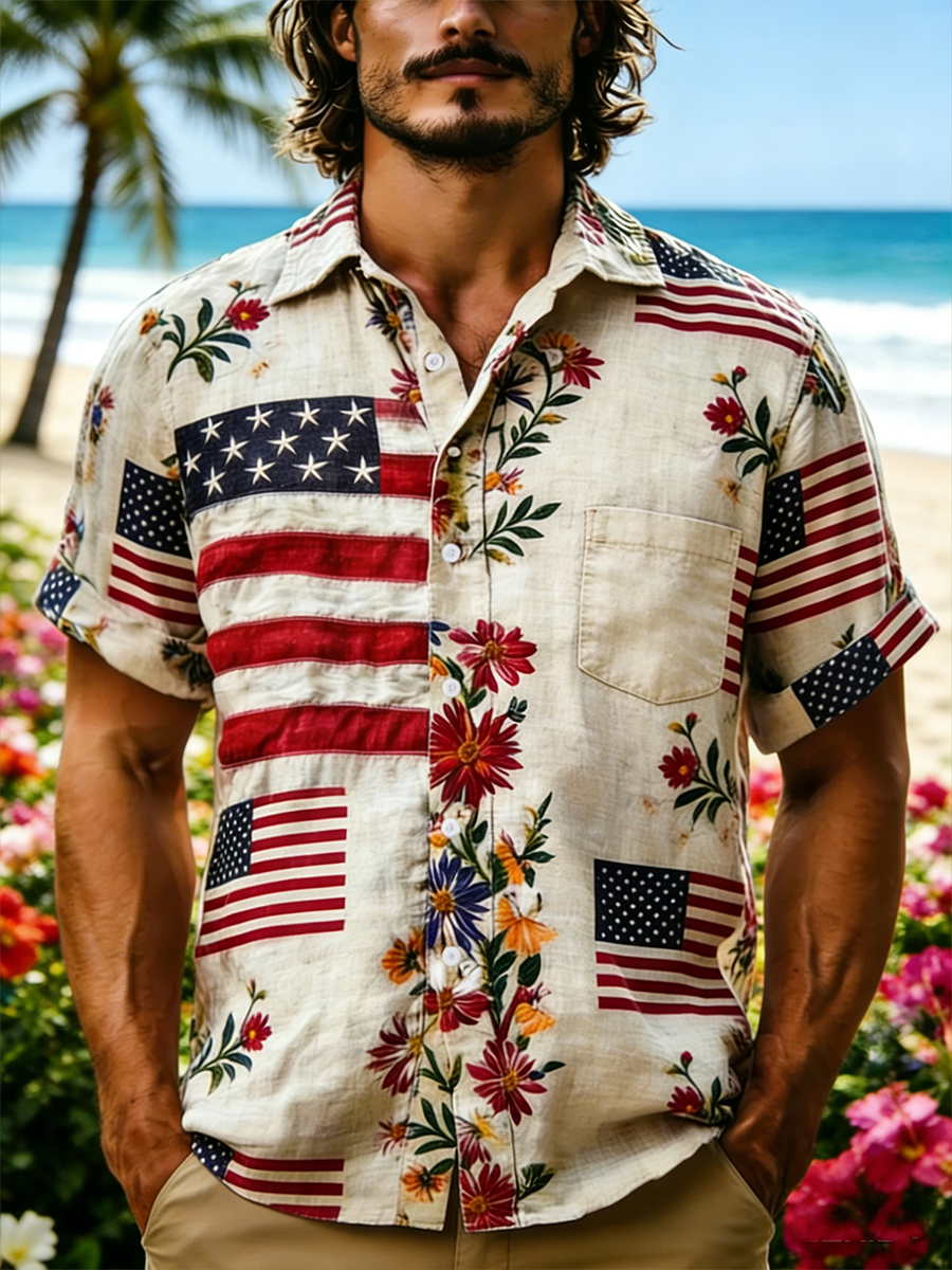 Men'S Independence Day 250Th Anniversary Holiday Hawaiian Shirt