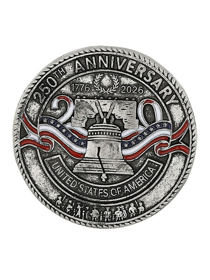 Unisex 2026 Independence Day Environmental Alloy Drop Honor Badge