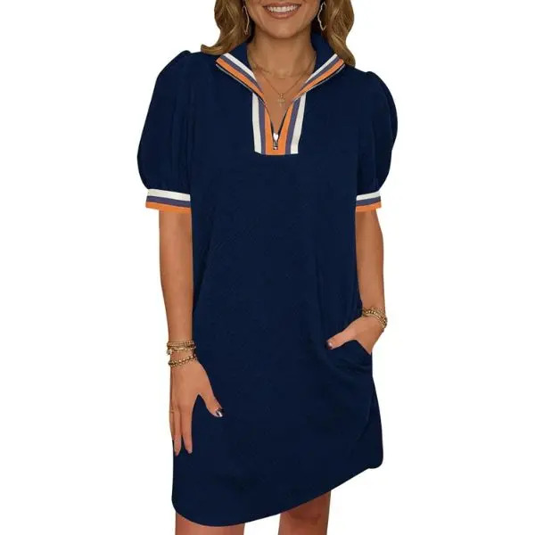 Women's Summer Puff-Sleeve Mini Dress