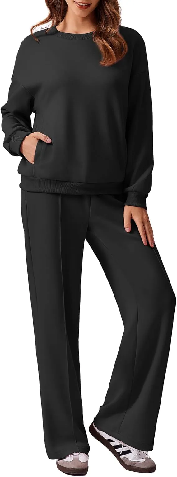 Comfortable Autumn Outfits 2-Piece Long Sleeve Sweatshirt