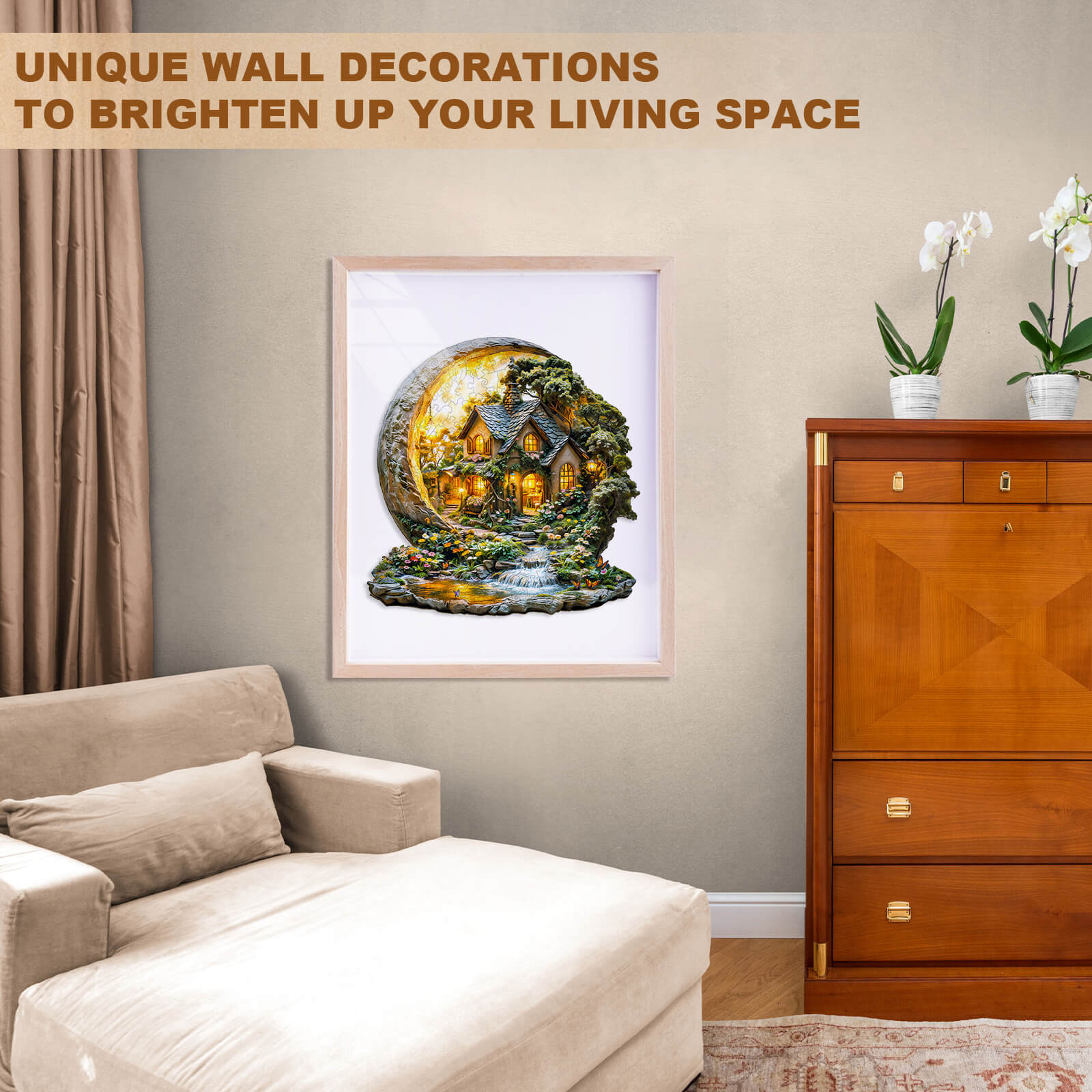 Moonlight Garden-1 Wooden Jigsaw Puzzle