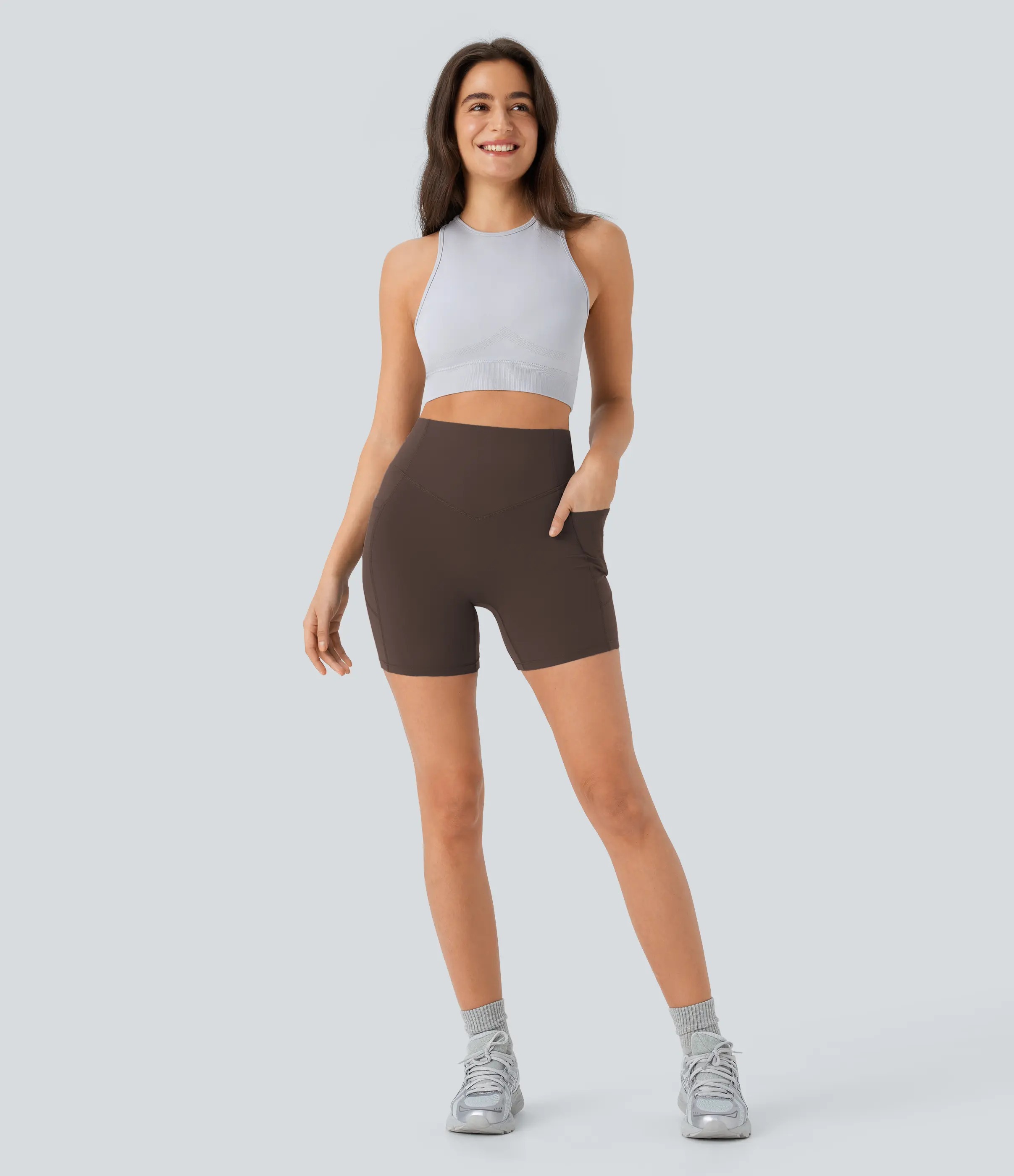 Women's High Waisted Sculpting Biker Shorts