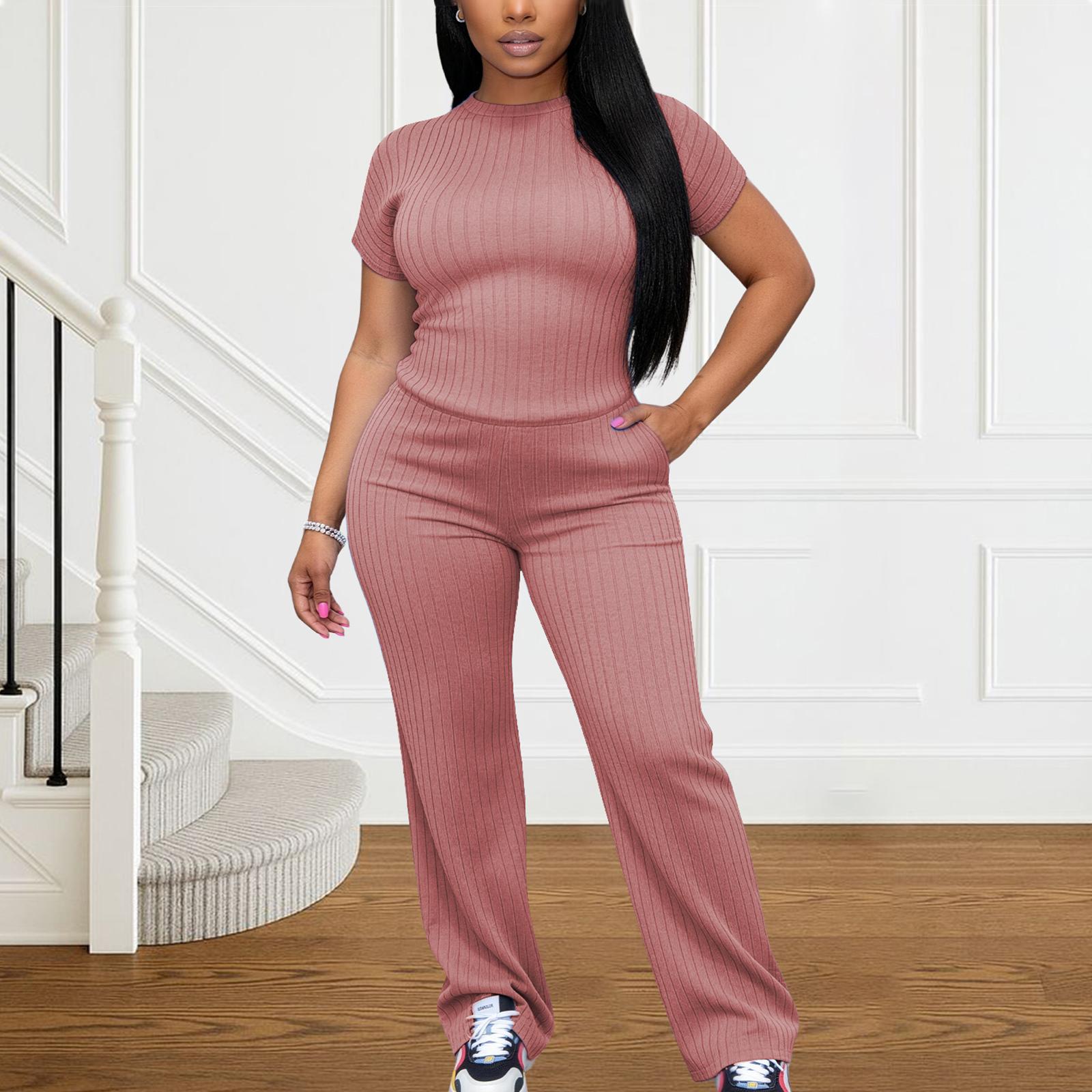 Women's Four-Season Rib-Knit Set