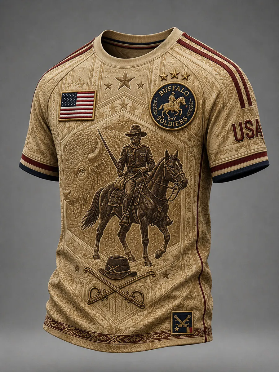 Buffalo Soldiers Day Vintage Cavalry Commemorative T-Shirt