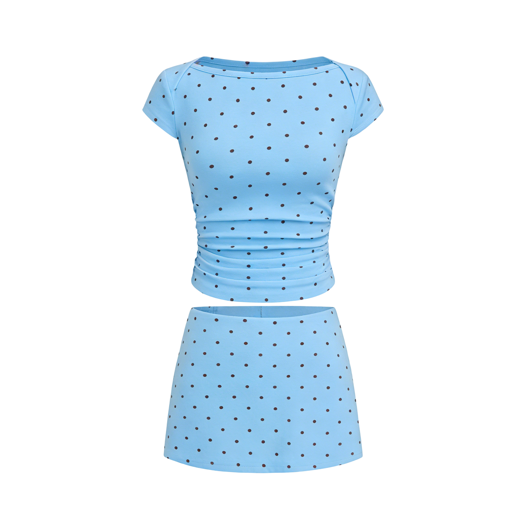 Women's Solid-Color Tank Top & Skirt Two-Piece Set