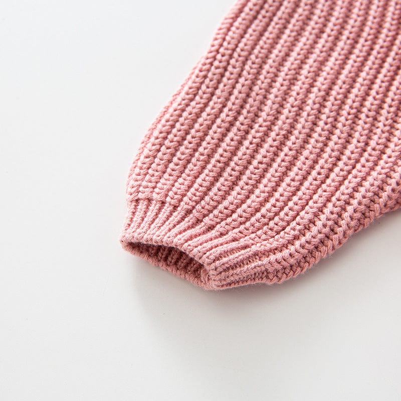 Baby Knitted Solid Color Casual Sweater