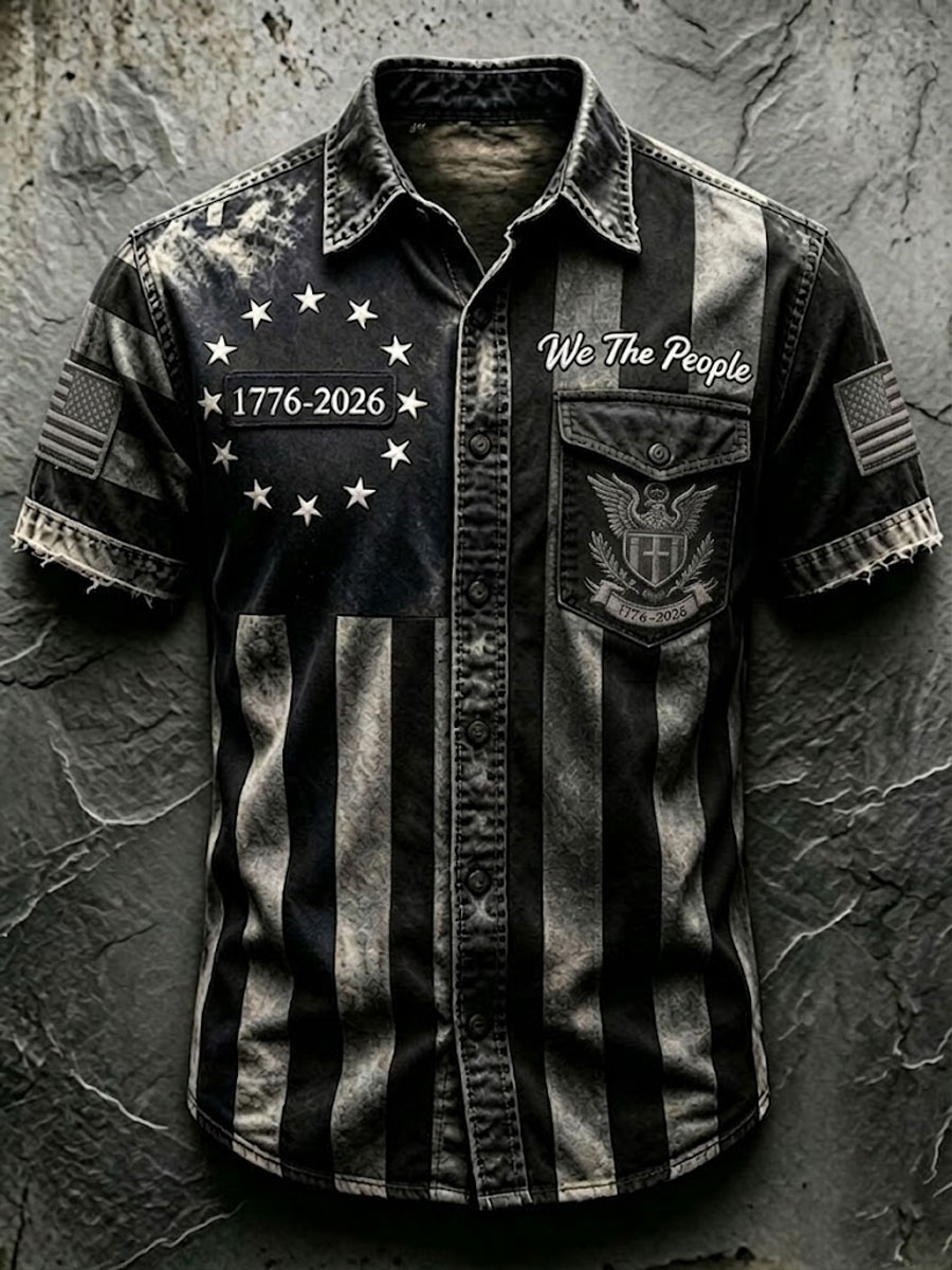 Men'S 250Th Anniversary National Print  Shirt