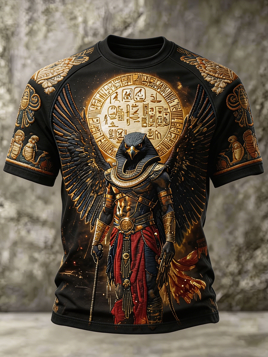 Men's Egyptian Mythology Horus Art Print Casual T-Shirt