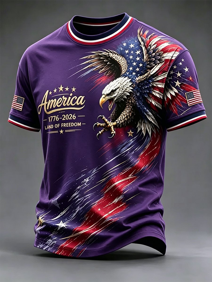 Men's USA 250th Anniversary Short-Sleeve Crew Neck T-Shirt