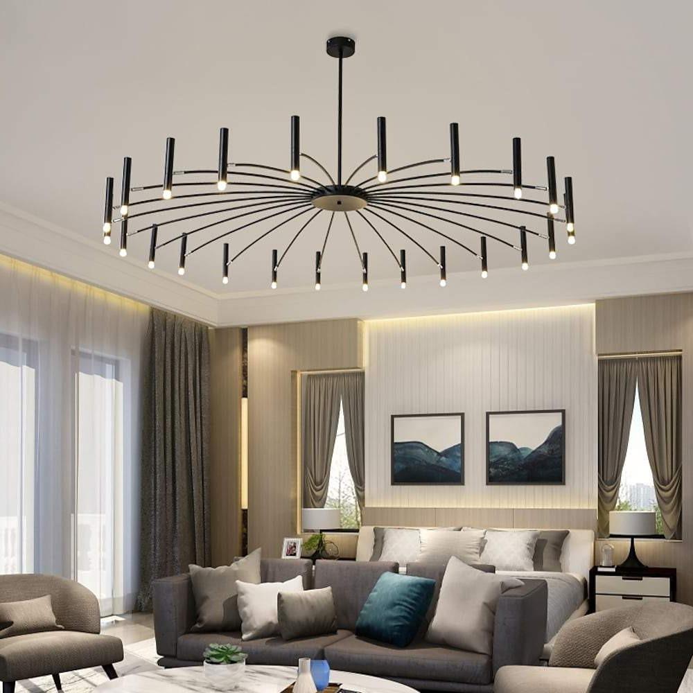 Geometrical Metal Chandelier Light Inverted Cles Mid-century Chandeliers