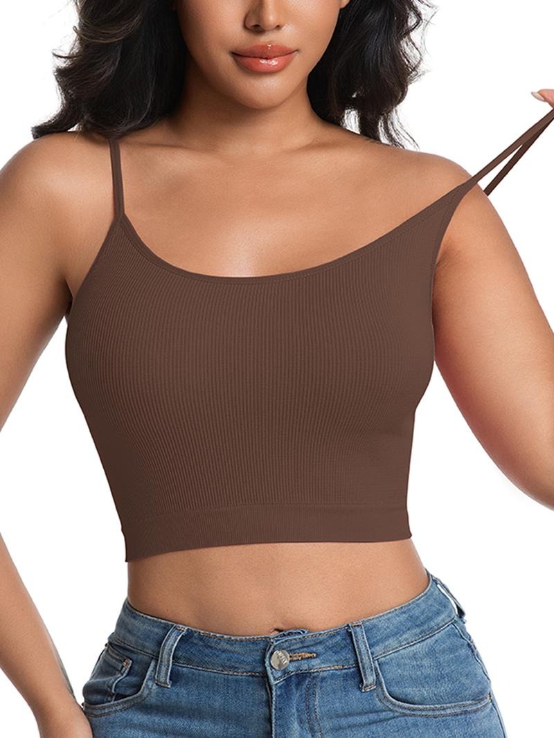 Women's Solid Wireless Bra, Stretchy Comfortable Breathable Bra