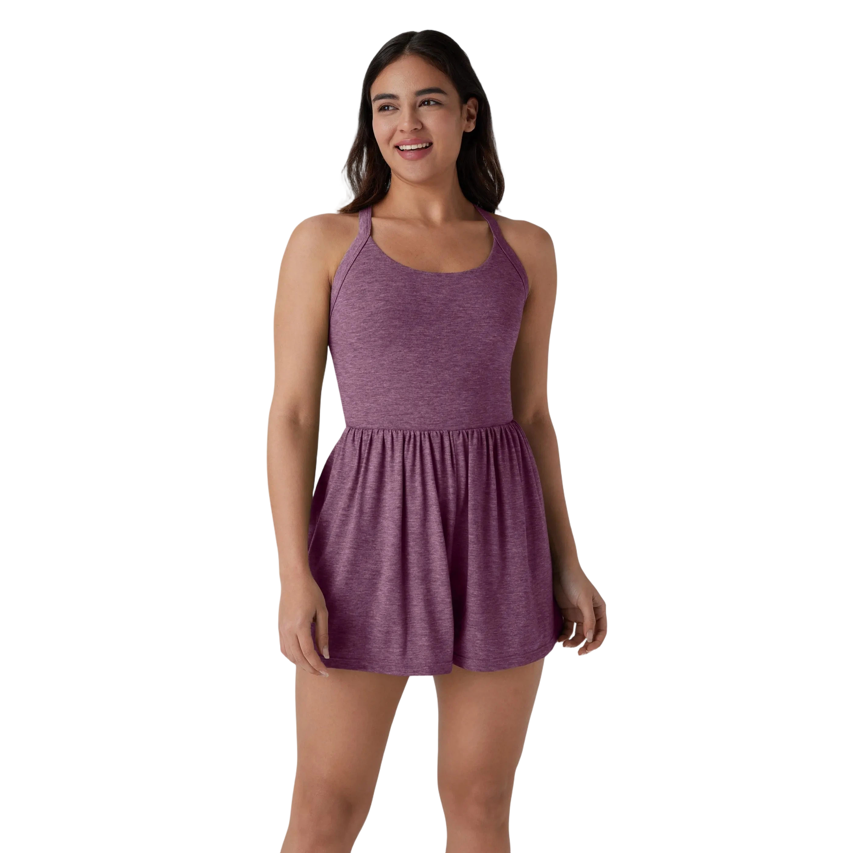 🔥Women’s Backless Twisted 2-in-1 Resort Romper with Built-In Shorts & Pockets