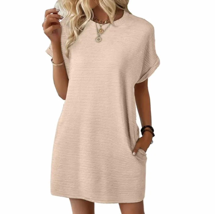 Women's Casual Mini Dress – Lightweight, Loose Fit, Summer Beach Outfit 2025