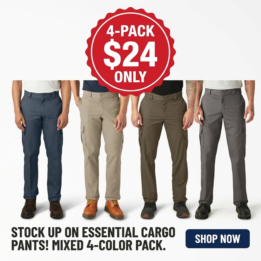 Men’s Slim Fit Cargo Pants with Stretch & Multi-Pockets