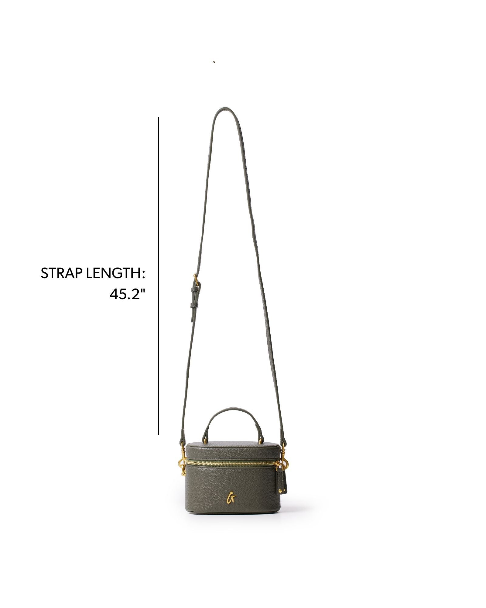MINI PEBBLE VANITY BAG - OLIVE GREEN