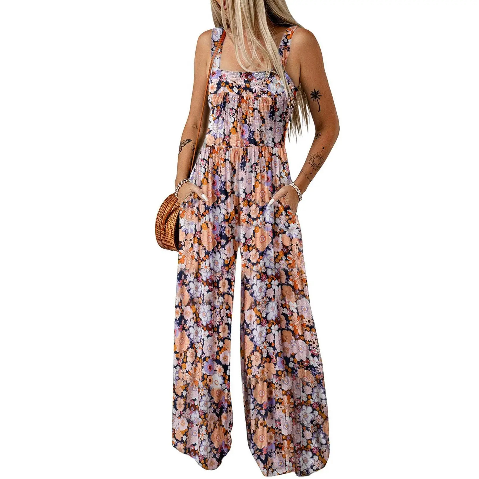 💕Mother's Day Sale💕Sleeveless Jumpsuit adjustable straps