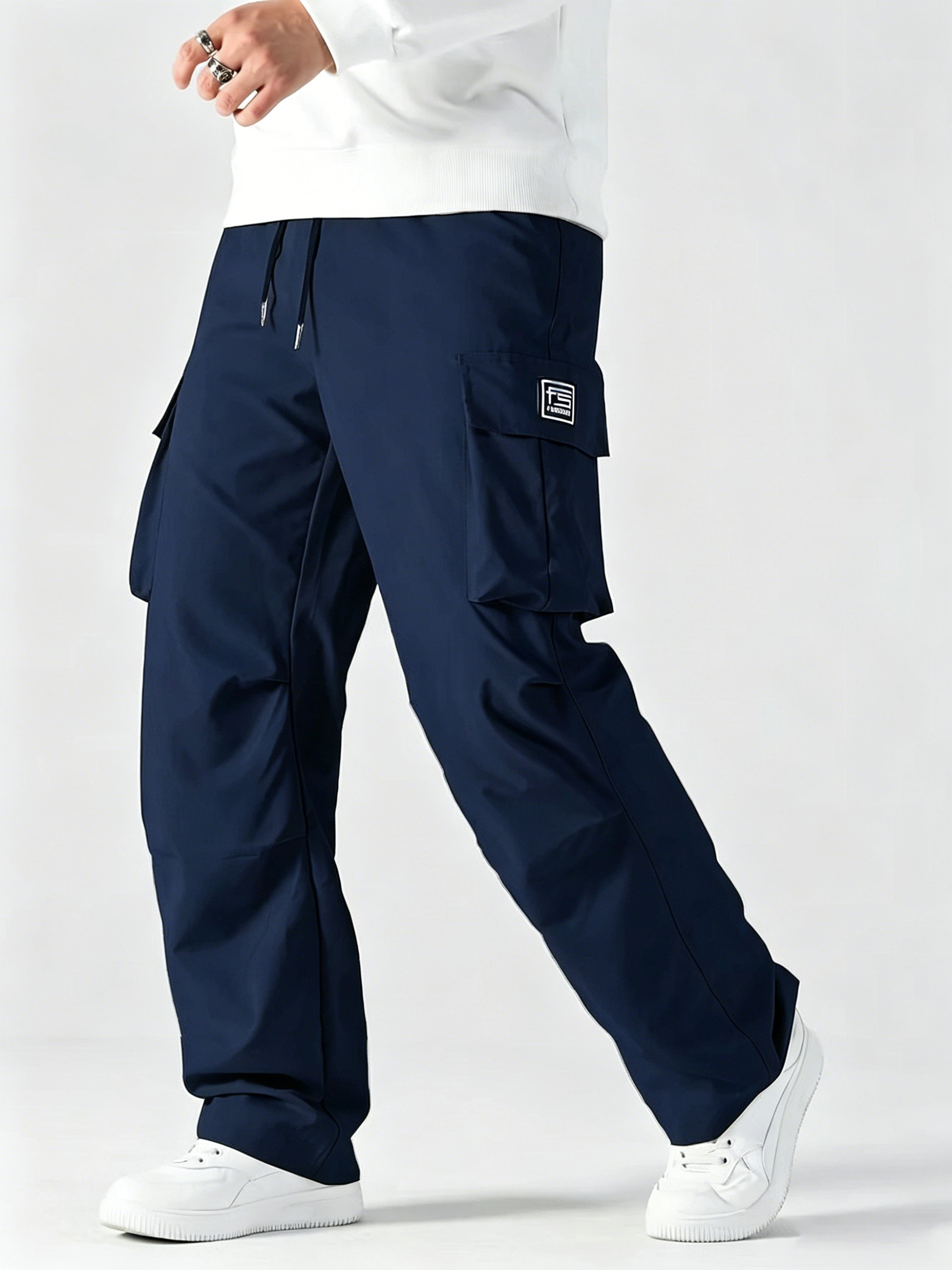 Men’s Tactical Cargo Pants– Elastic Waist, Multi-Pocket Outdoor Jogger Pants
