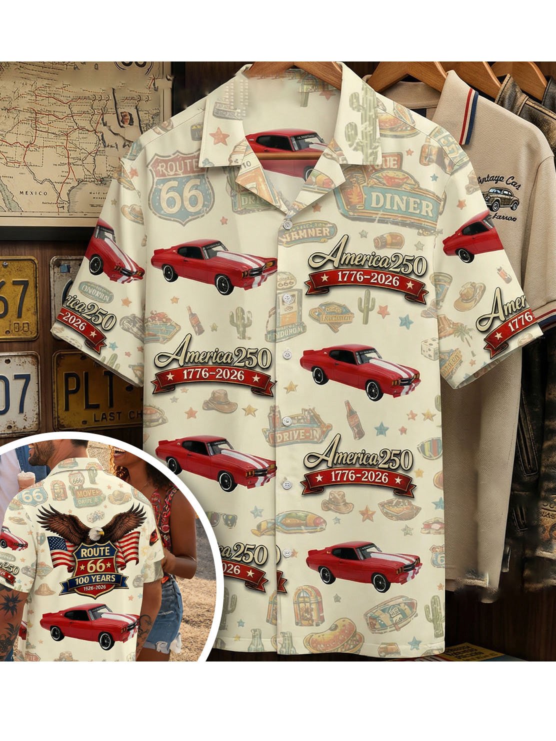 Men's 66 Centennial Print Short-Sleeve Shirt