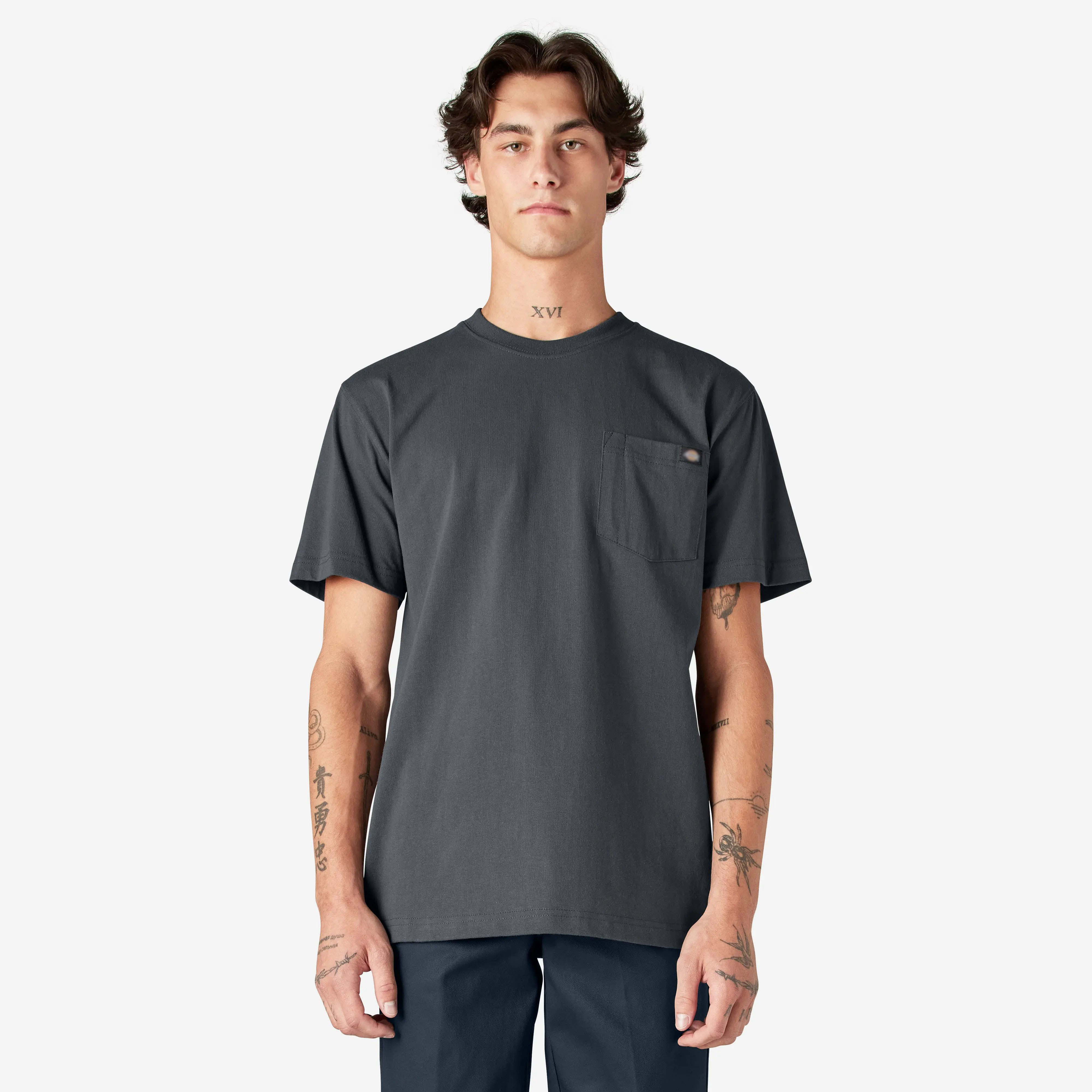 Men's Heavyweight Short Sleeve Pocket Tee – 100% Cotton Relaxed Fit Workwear Shirt