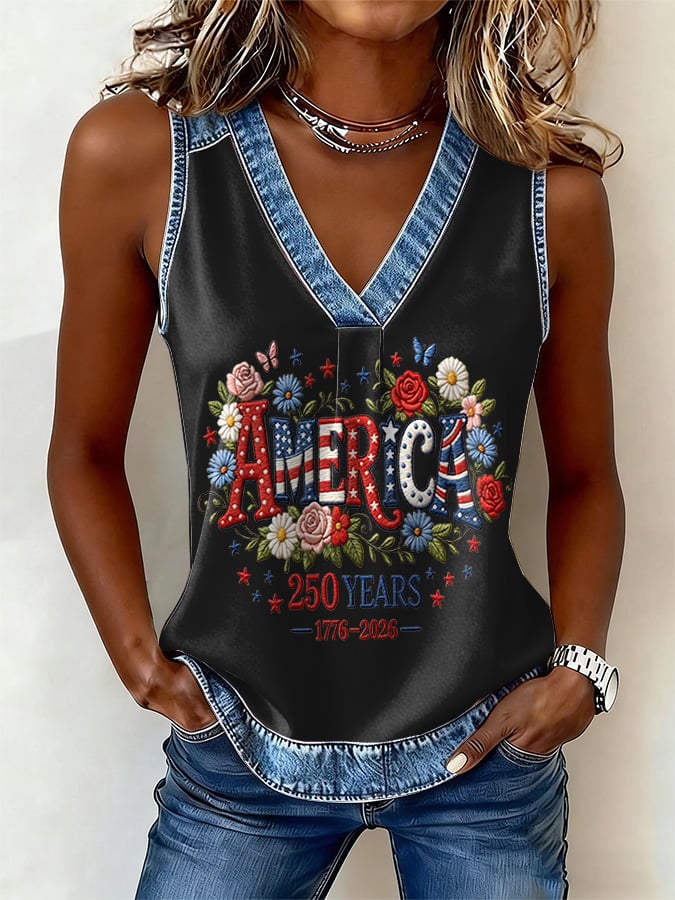 Women's 250th Anniversary Printed Casual Vest