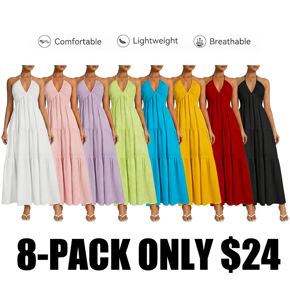 Women's Casual Basic Loose Fit Sleeveless Dress