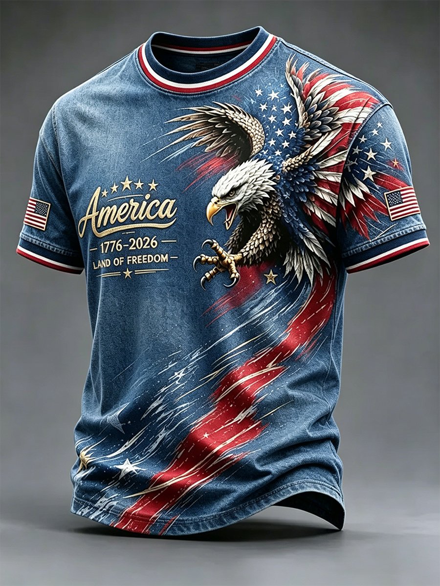 Men's USA 250th Anniversary Short-Sleeve Crew Neck T-Shirt