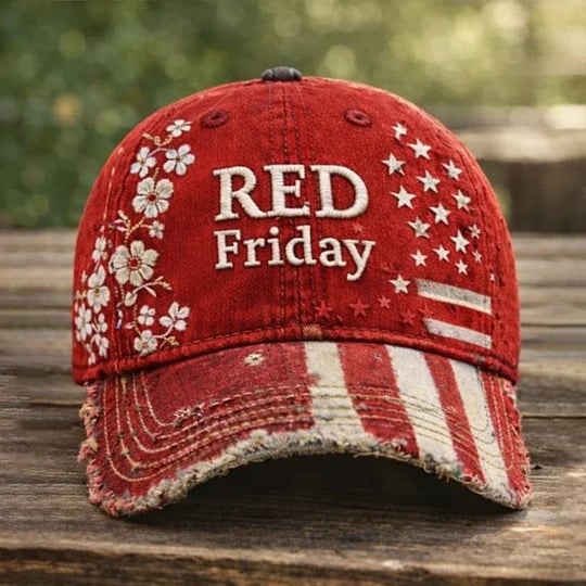 Red Friday Print Casual Hat (Unisex)