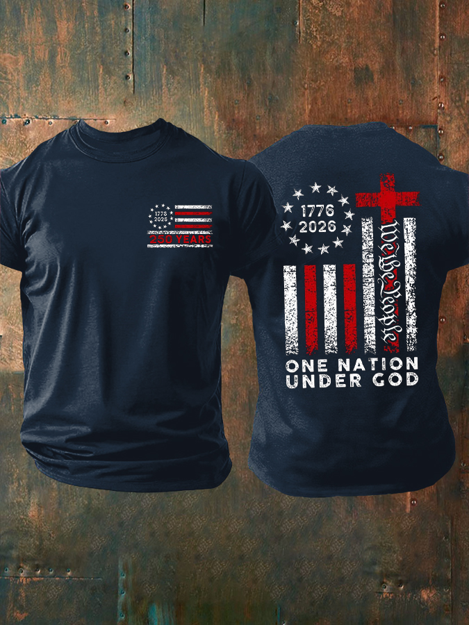 Men'S Independence Day One Nation Under God T-Shirt