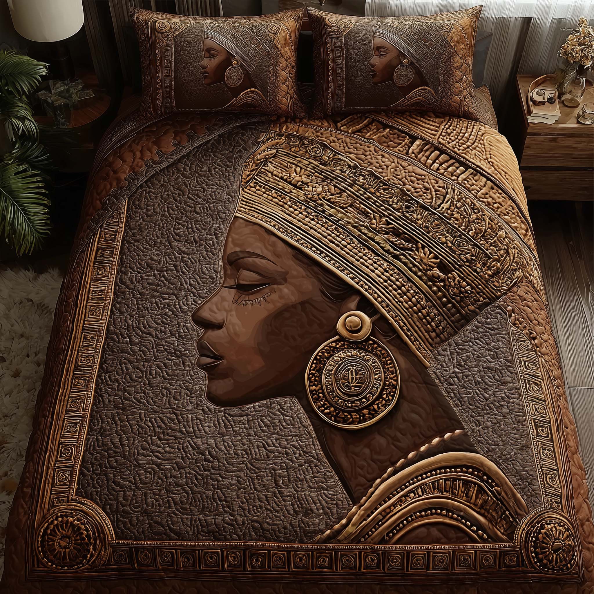 Magnificent Melanin 3-Piece Quilted Bedding Set GFTOTL5121